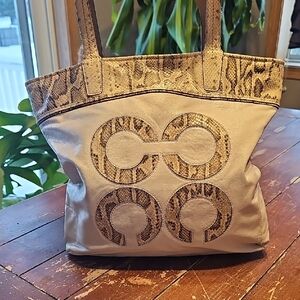 Coach Snake Skin Tote